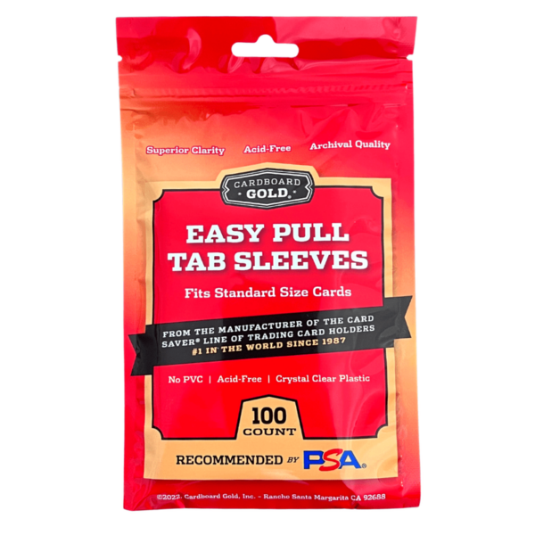 Easy Pull Tabbed Card Sleeves - 100 Pack